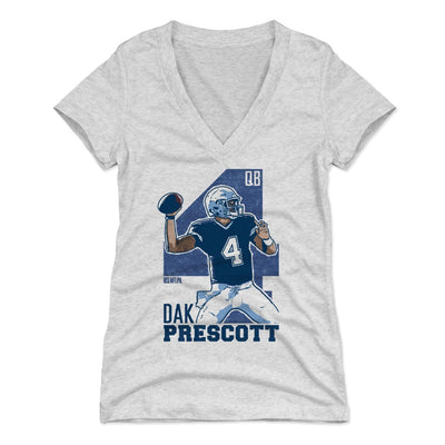 Dak Prescott Women's T-Shirt  Dallas Football Women's V-Neck T